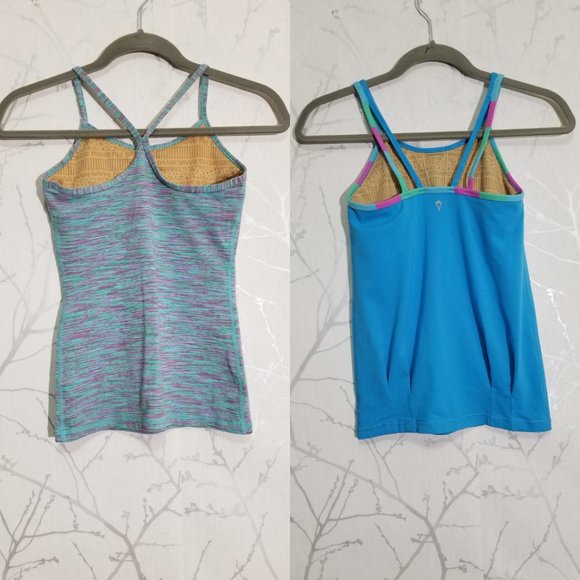 Ivivva LOT OF 2 Strappy Luon Tanks w/ Built In Bra - Picture 2 of 4